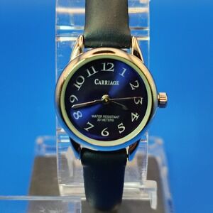New 2015 Carriage By Timex 21mm Women's Quartz‎ Watch Blue Sunburst New